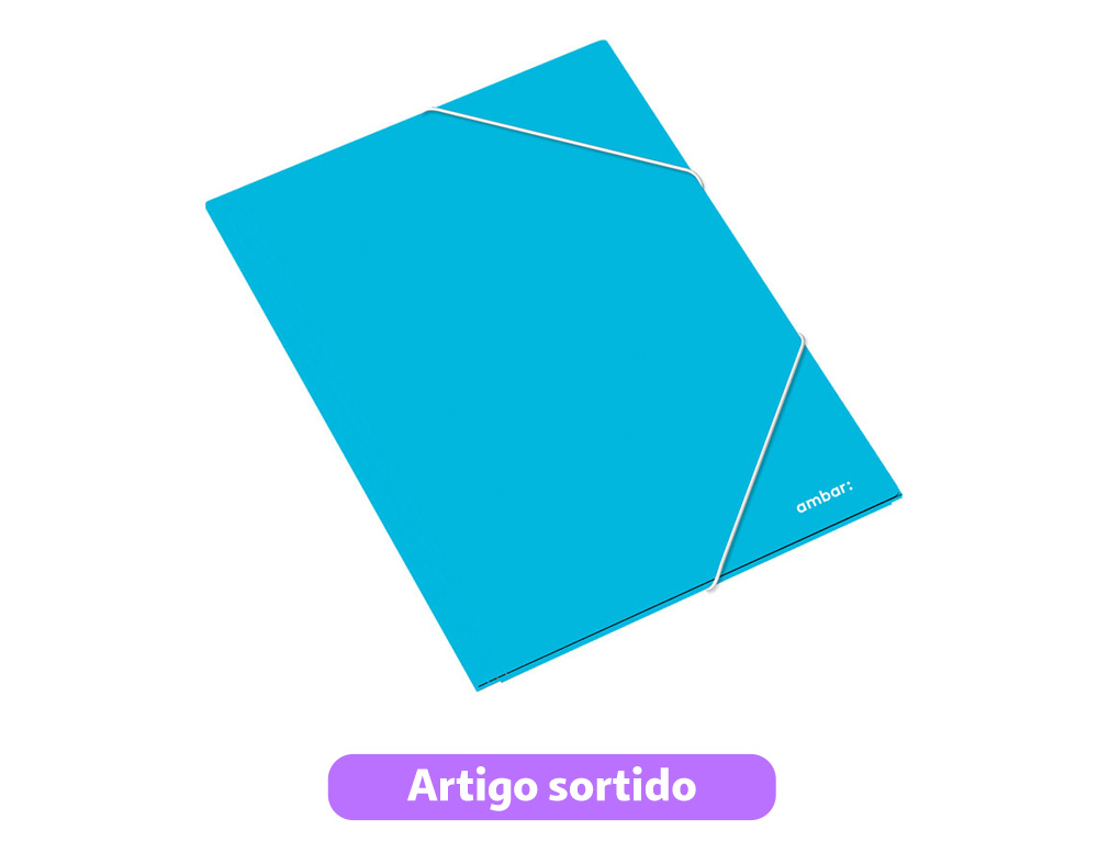 CAPA COM ELÁSTICO AMBAR ALMAÇO CARTOLINA CORES SORTIDAS