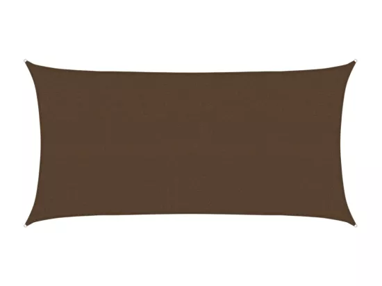 Voile d'ombrage 160 g/m² Marron 2,5x4,5 m PEHD