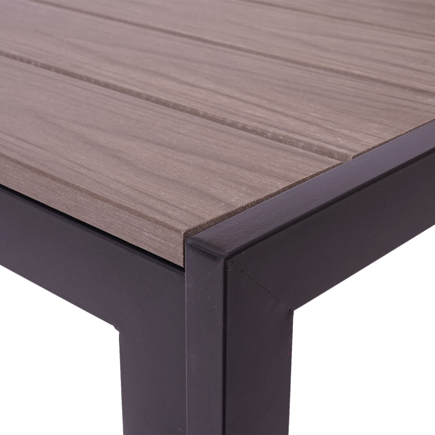 Gartentisch MCW-F90, Tisch Bistrotisch, WPC-Tischplatte 160x90cm ~ grau