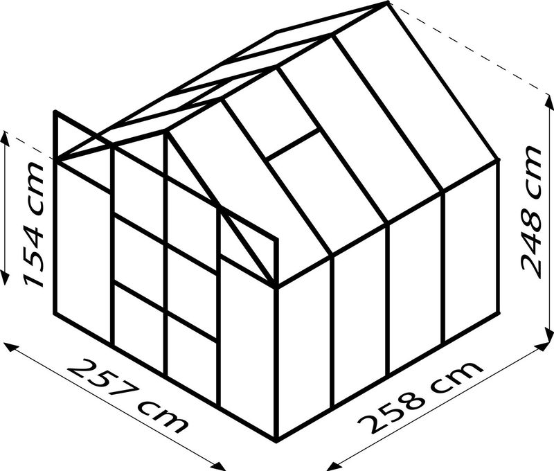 Vitavia - Uranus - Tuinkas - Hoogte 2,48m - Ruimte voor Planten