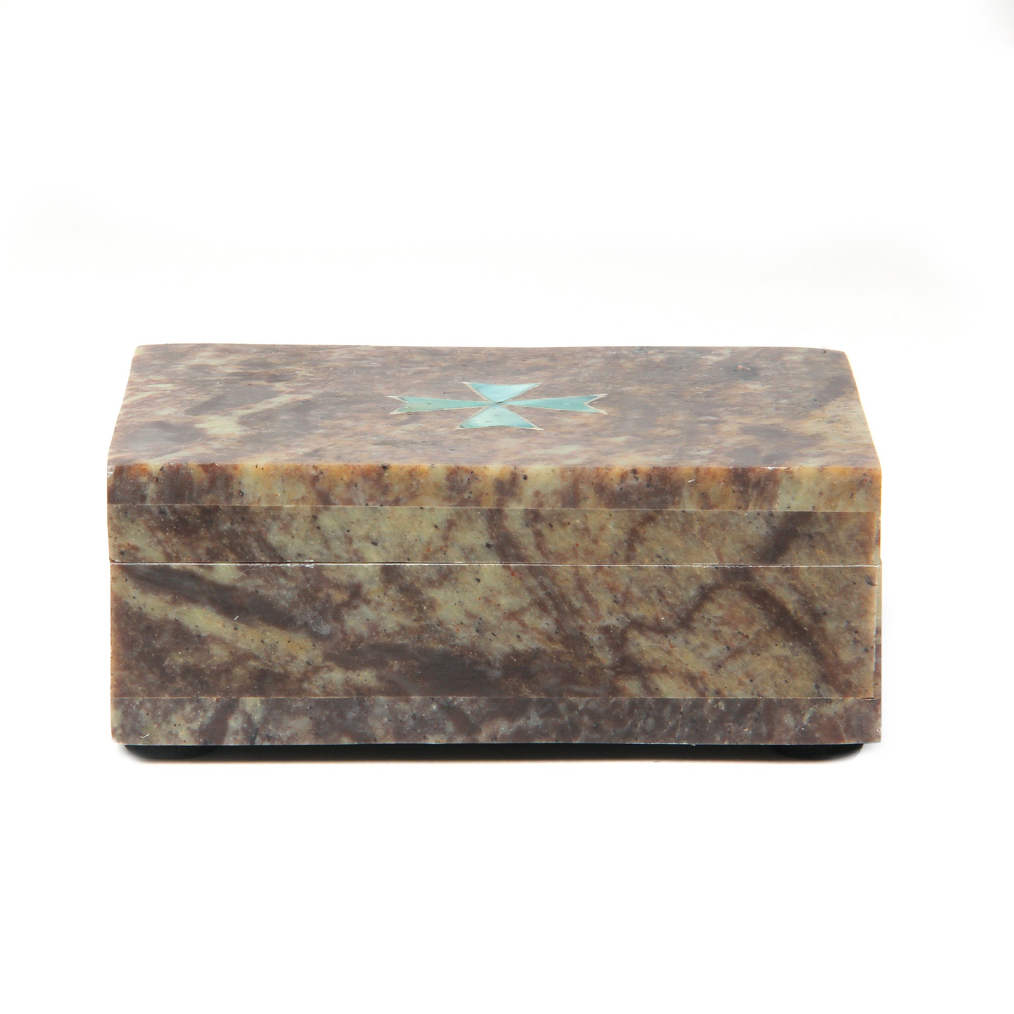 Speckstein-Box 'Divani', T 10 cm, B 8 cm, H 4 cm von fischer's lagerhaus