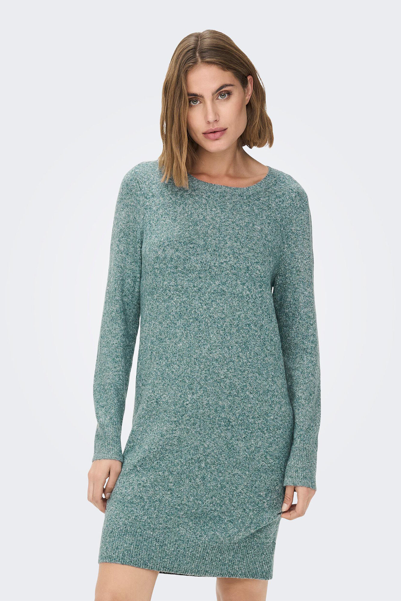 Vestido curto de tricô