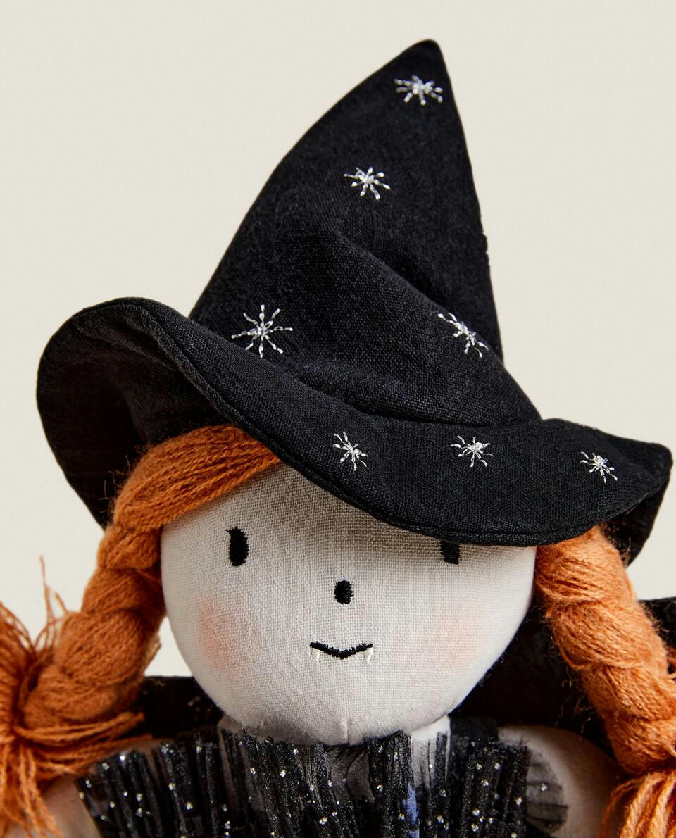 BRINQUEDO DE PELÚCIA DE BRUXA DE HALLOWEEN PARA CRIANÇAS
