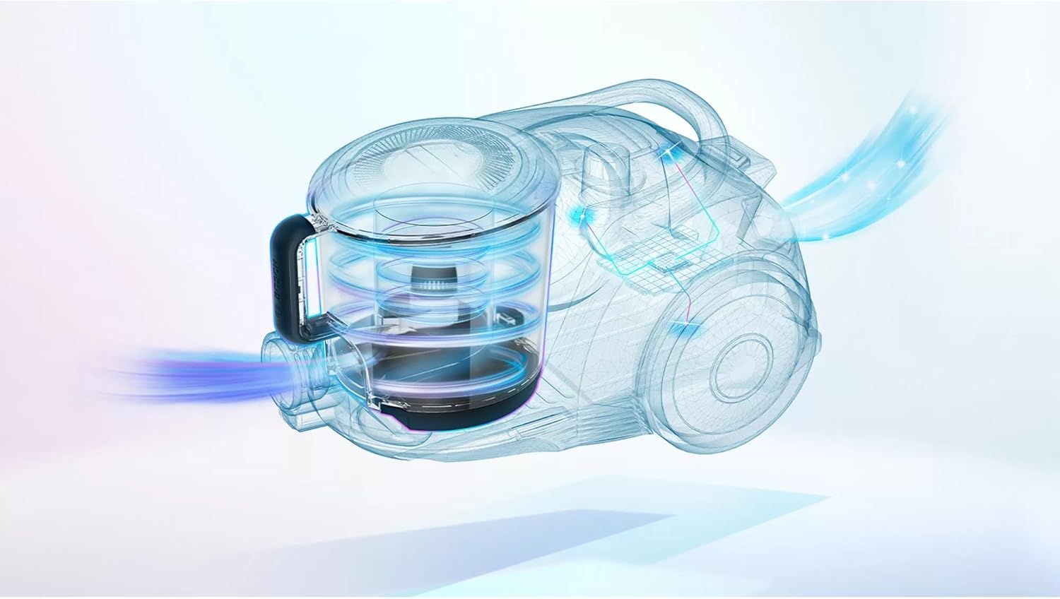 Bosch Staubsauger beutellos Serie 6 BGC41PET, Bodenstaubsauger, ideal für Tierhaare und Allergiker, Hygiene-Filter, 10 Jahre Motorgarantie, für Parkett, Teppich, Fliesen, Turbo-Düse, leise, 700 W, rot