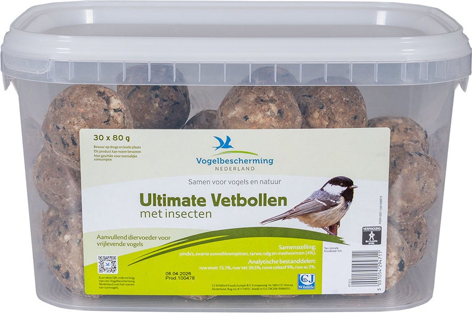 Vogelbescherming Nederland vetbol met insecten 30 stuks