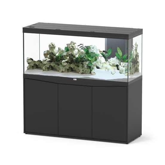 Aquarium équipé Meuble Volga 450 Led 2.0 Noir L.152,5 P.52,7 H.67,6cm
