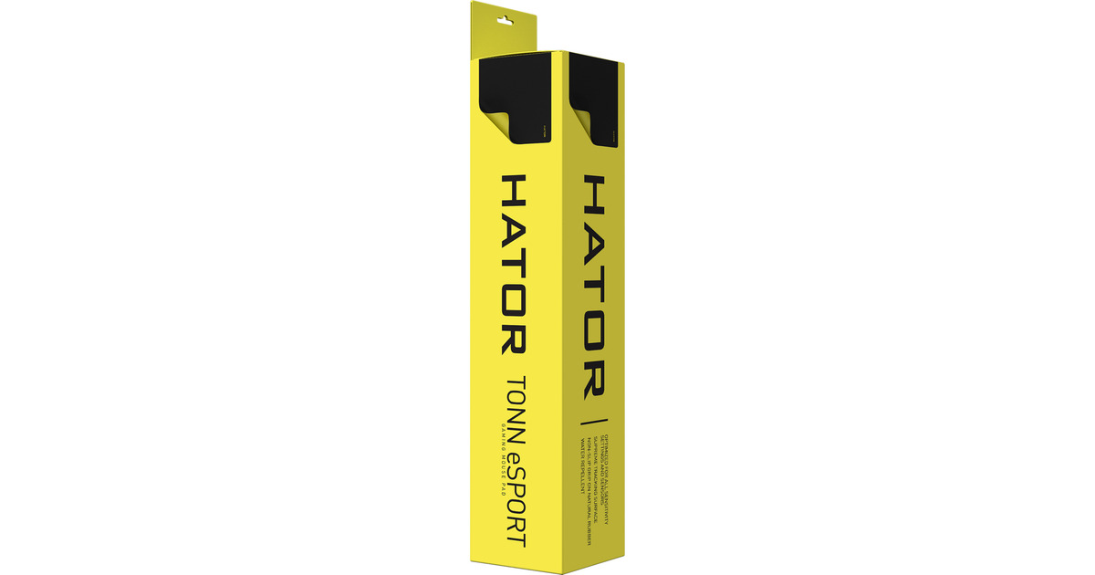 HatorTonn EVO eSports gaming muismat  (Zwart/geel)