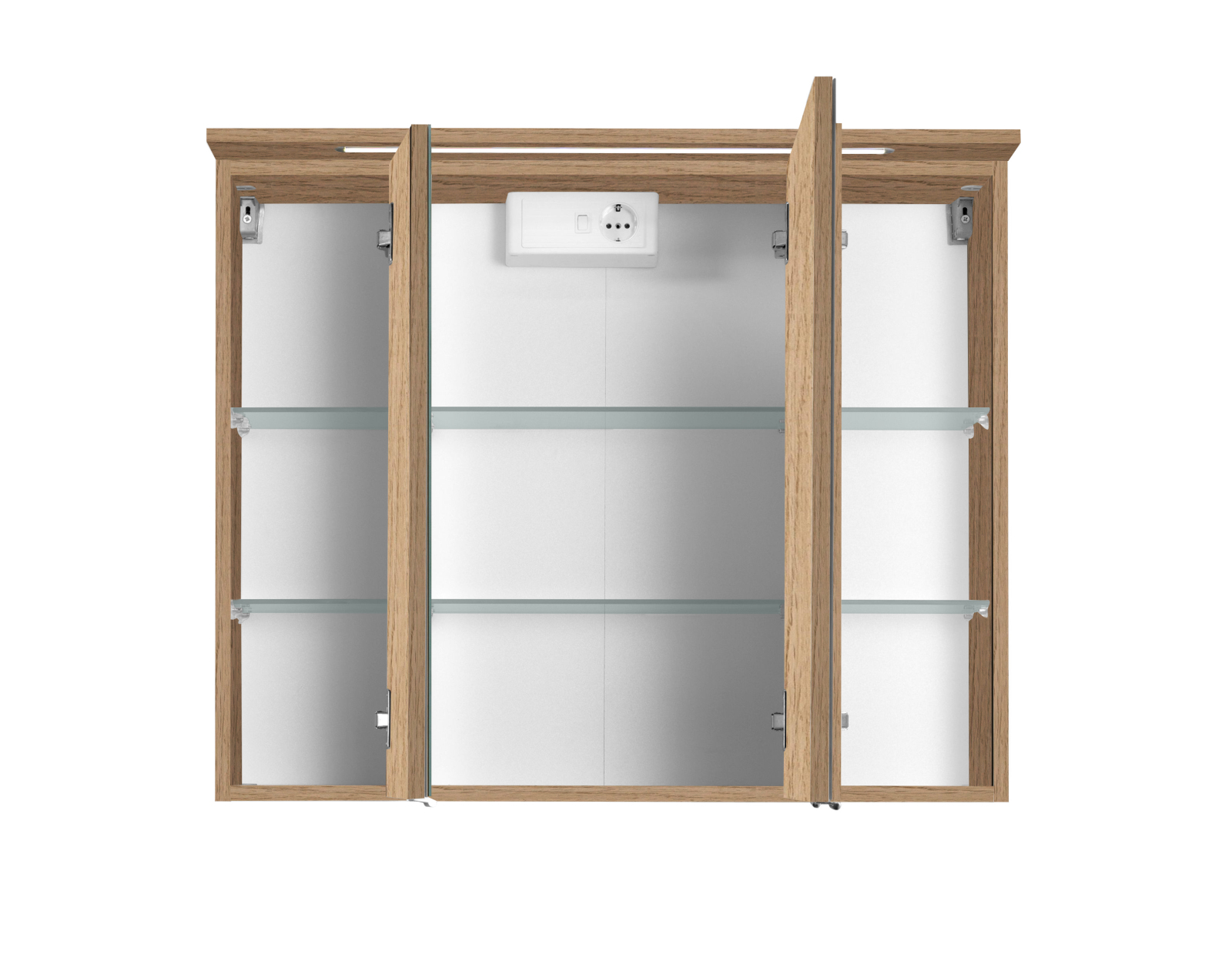 3D-Spiegelschrank BOLOGNA - Wotaneiche - 80 cm breit