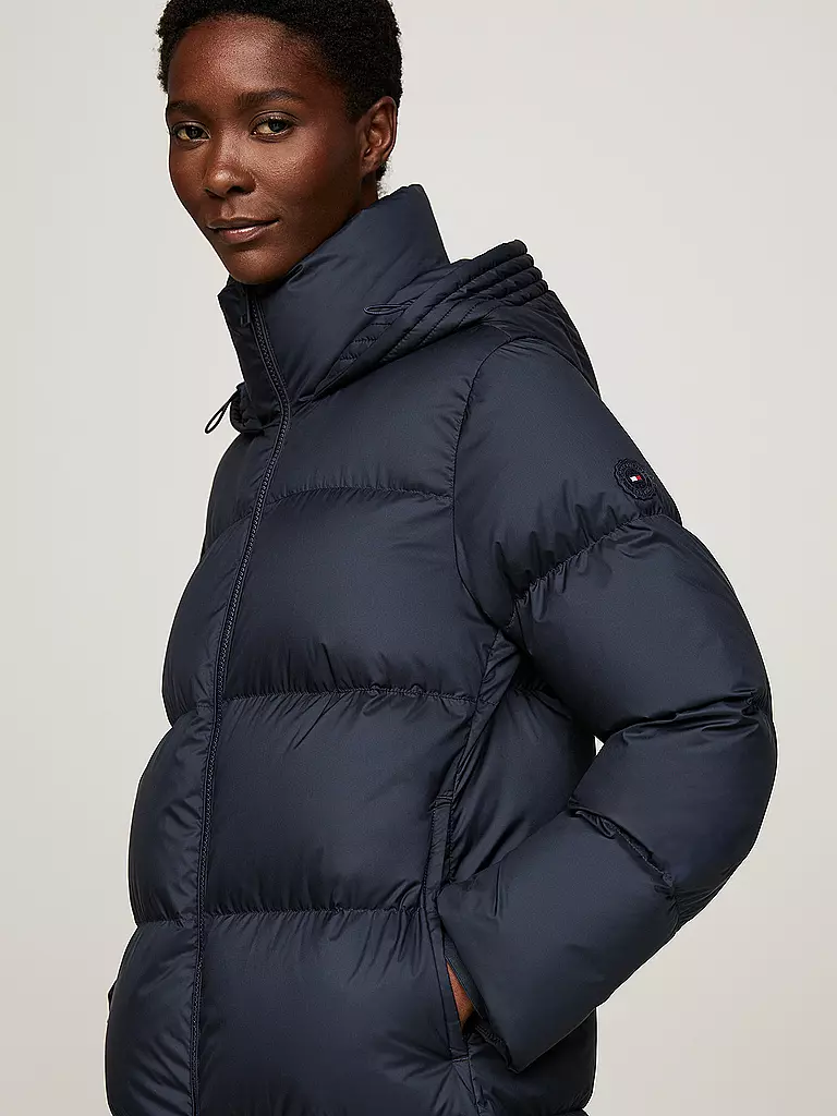TOMMY HILFIGER Daunensteppmantel dunkelblau