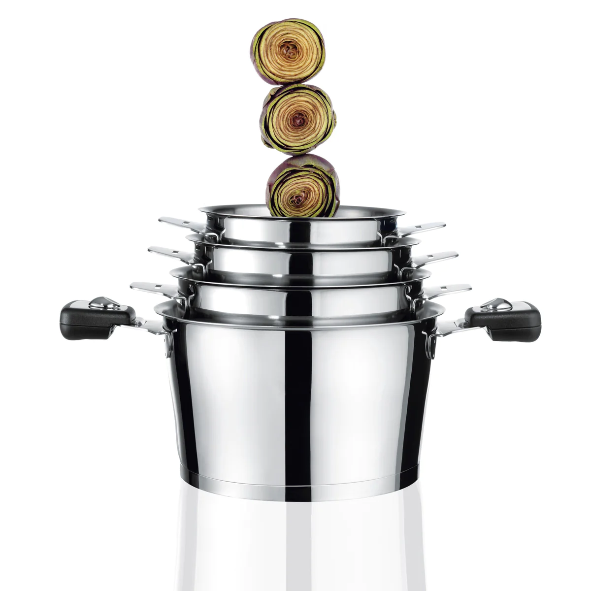 Asana - Sauteuse 28cm inox revêtement anti-adhérent et couvercle unive