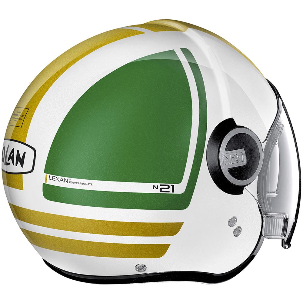 Nolan - Casque N21 Visor Flybridge Blanc brillant / Or / Rouge / Vert