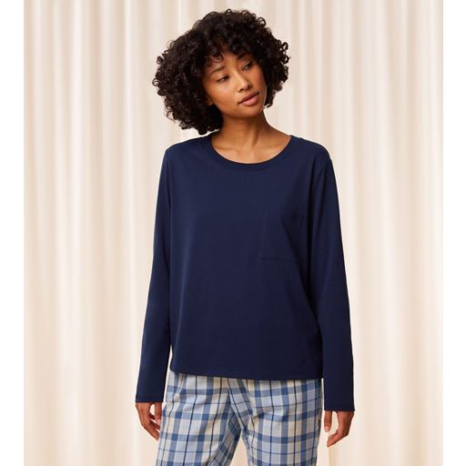 Triumph Mix & Match Langærmet Top, New Navy, 42