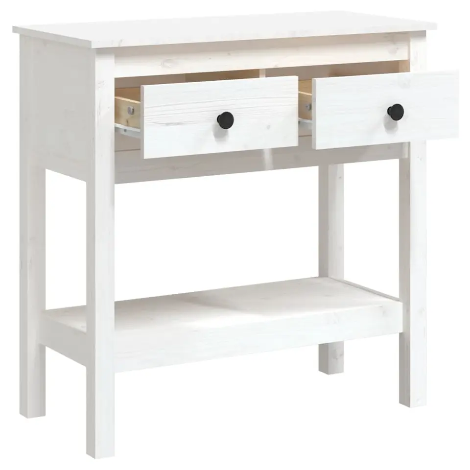 vidaXL - Wandtafel - Wit - Grenenhout