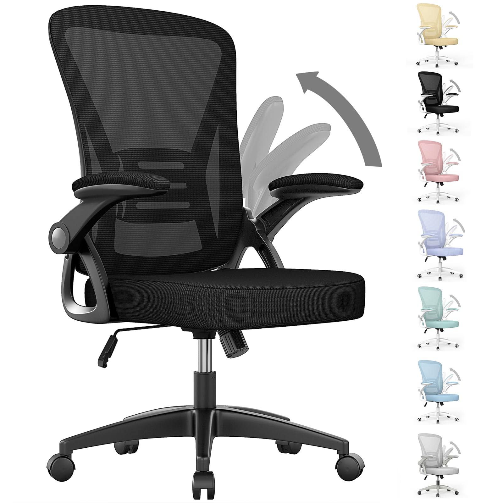naspaluro Bürostuhl mit Verstellbaren Armlehnen, Ergonomischer Schreib