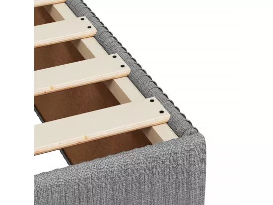 Sommier à lattes de lit avec matelas Gris clair 180x200cm Tissu