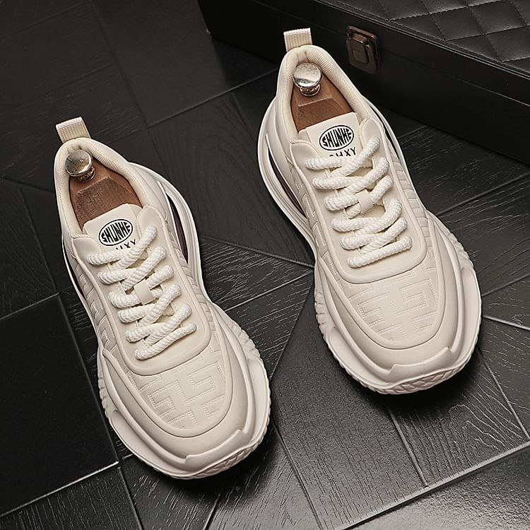 Mr Ozera - Veterschoenen met letters en platform