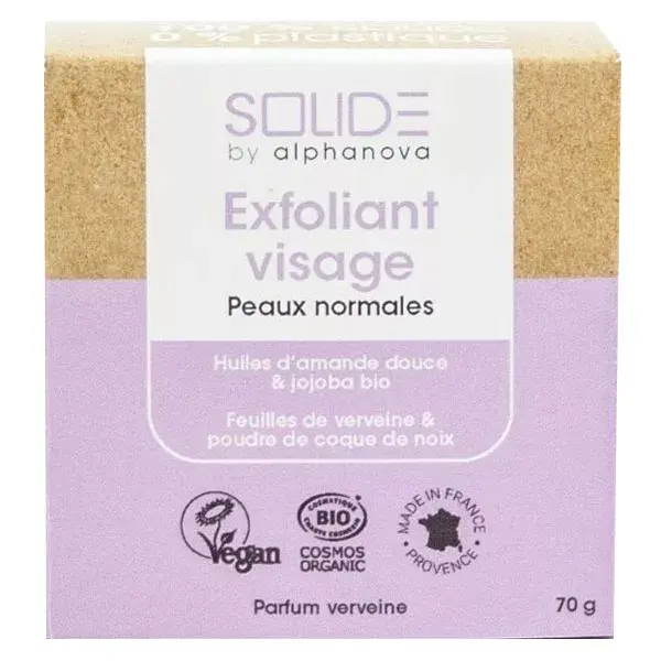 Sabonete Facial Sólido Esfoliante Orgânico Alphanova da Alphanova 70g