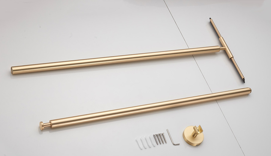 Saniclear Brass vloerwisser 125cm geborsteld messing mat goud