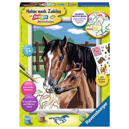 Ravensburger Malen nach Zahlen Pferd mit Fohlen