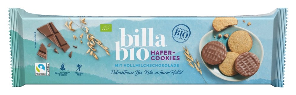 BILLA Bio Hafercookies mit Vollmilchschokolade