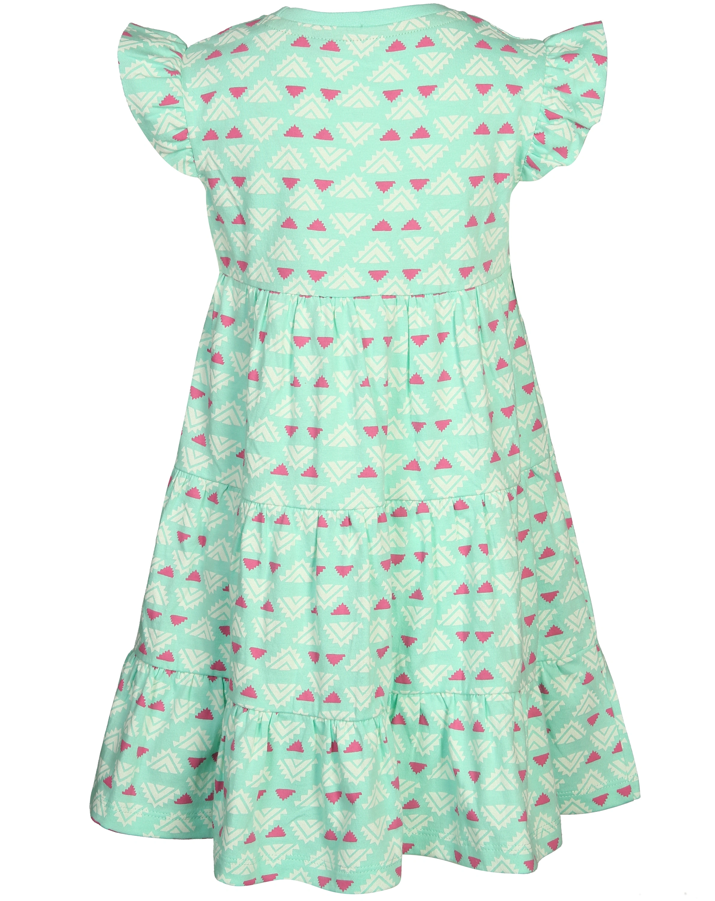Kleid ETHNO mit Flügelärmeln in mint