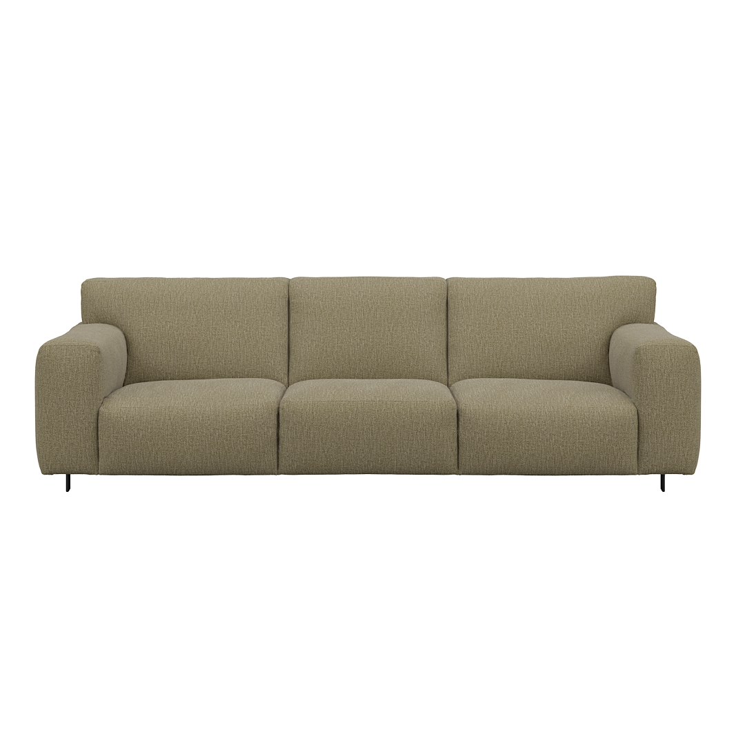 Vesta 4-seter I Tekstil Marsel Light green, standardsøm, sort metallben 10 cm, Comfort CM