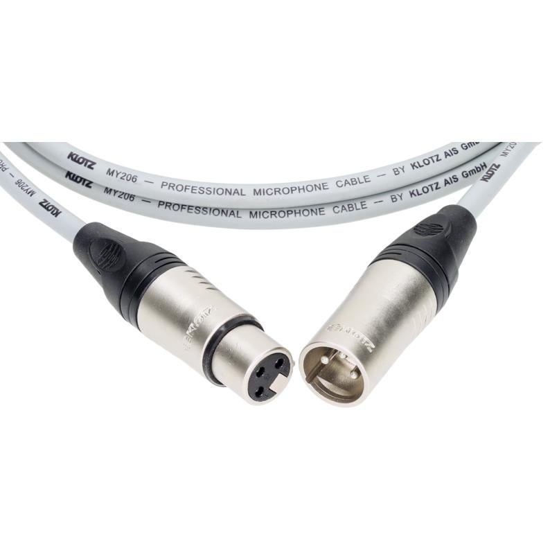 Klotz M1 K GR microfoonkabel 3p XLR F/M grijs 3 meter