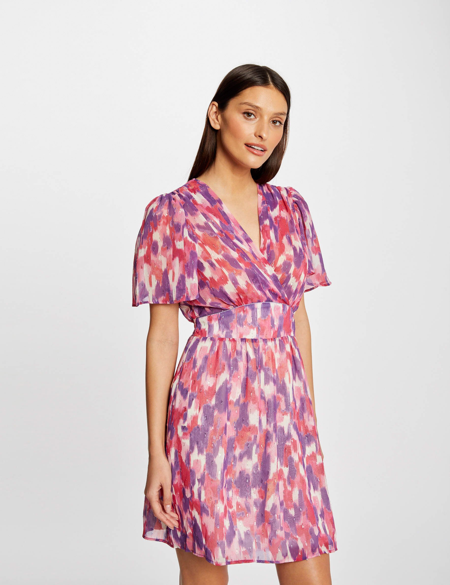 Robe patineuse imprimé abstrait multico femme - multico