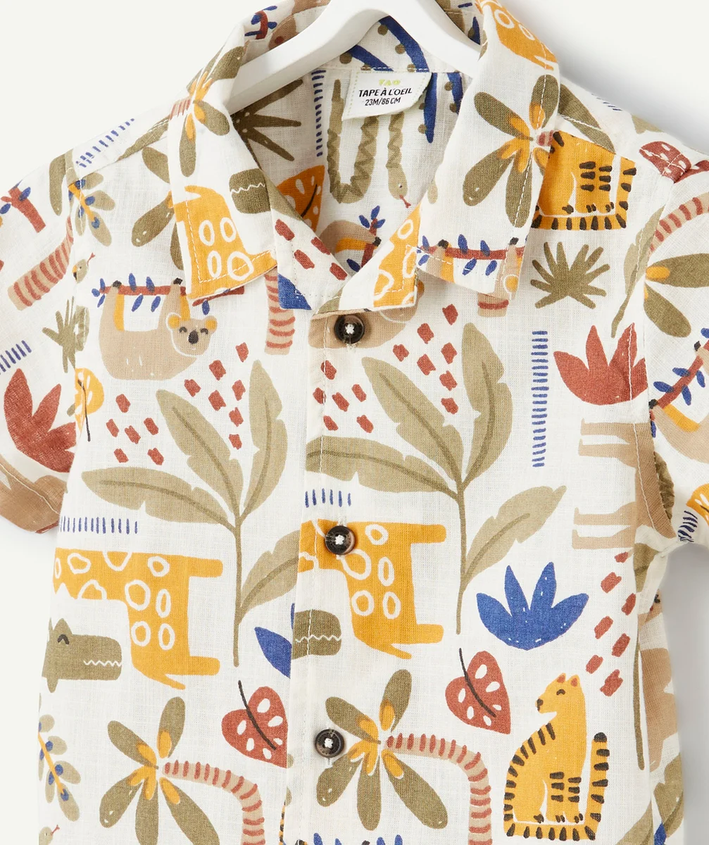 CHEMISE BÉBÉ GARÇON EN COTON THÈME JUGNLE
