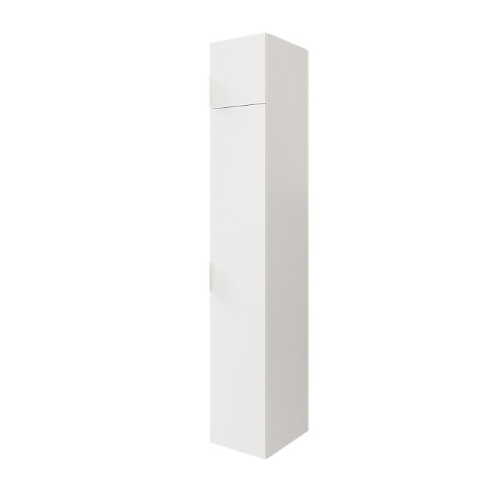 Colonne de rangement blanche GoodHome Atomia avec portes battantes H. 187,5 x L. 37,5 x P. 47 cm