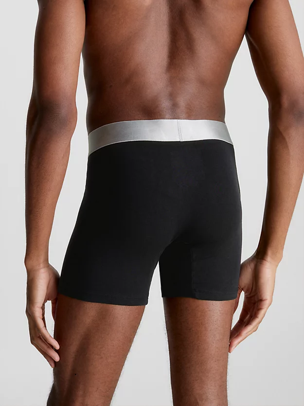Cuecas Boxer Longas Steel Cotton, Pacote com 3 Unidades