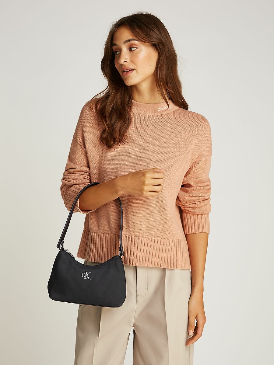 CALVIN KLEIN<br>Bolsa de ombro com zíper