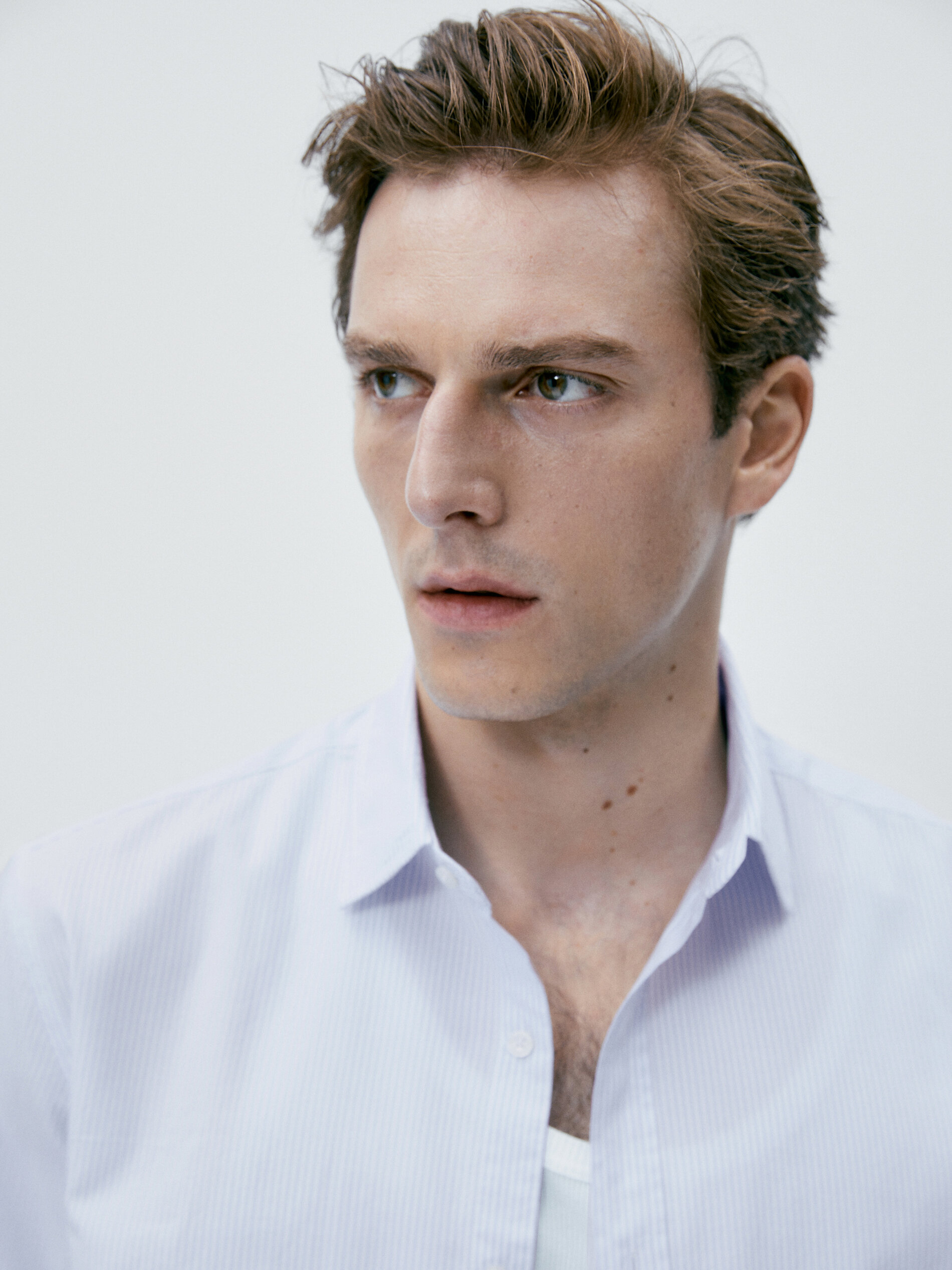 Camisa raia micro oxford slim fit - CELESTE