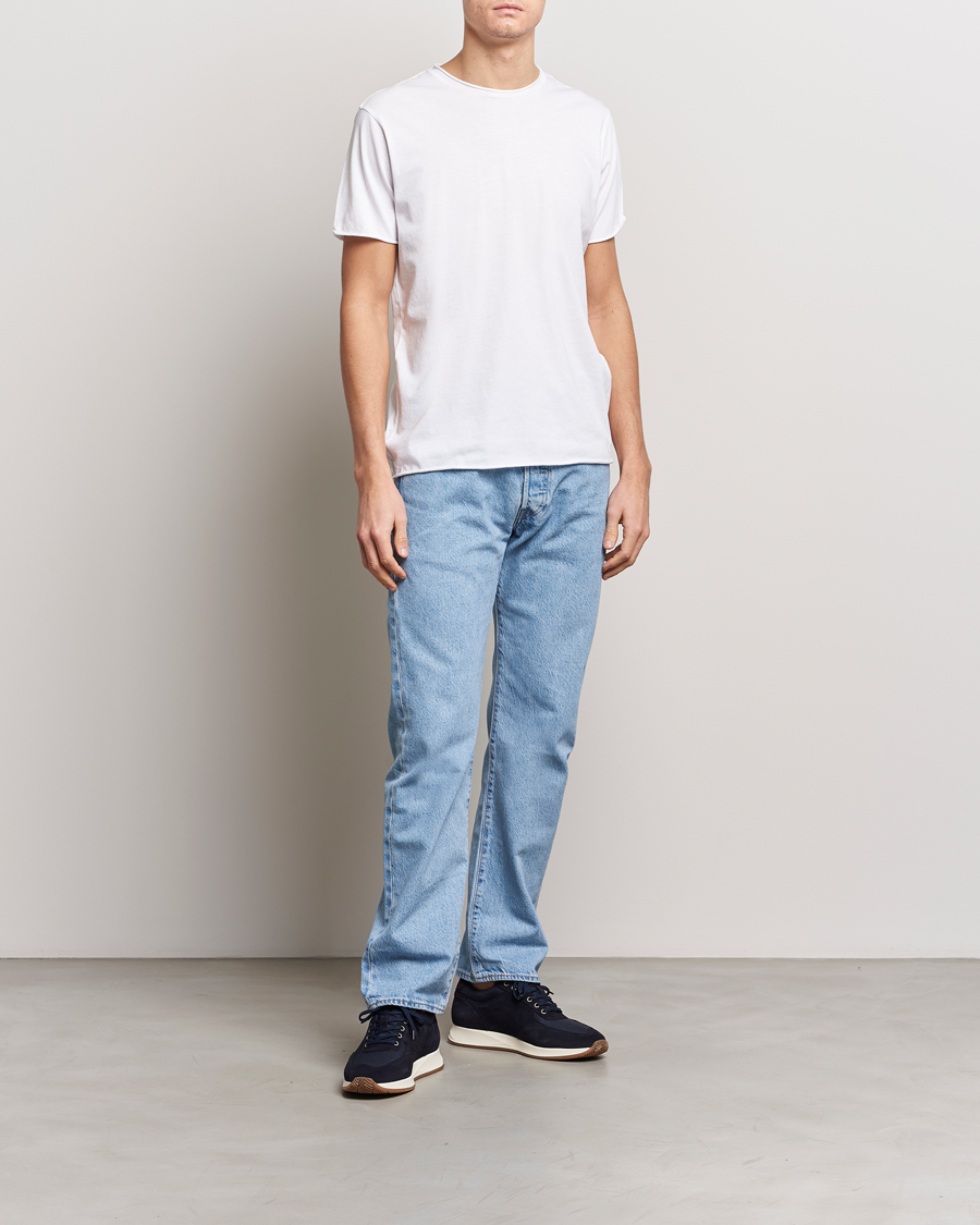 Filippa K Roll Neck Crew Neck Tee White