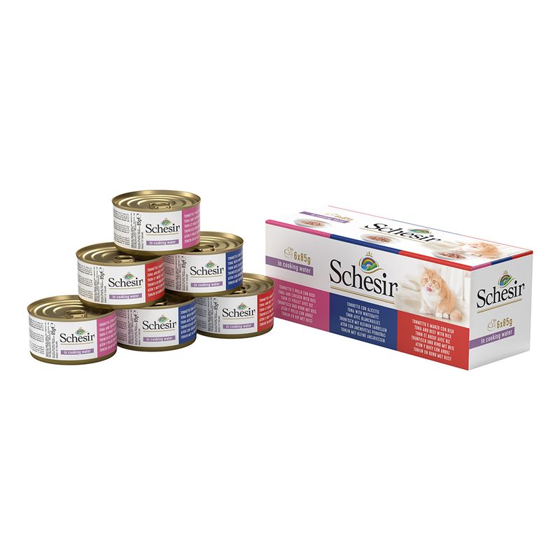 Lot mixte Schesir natural, riz 6 x 85 g