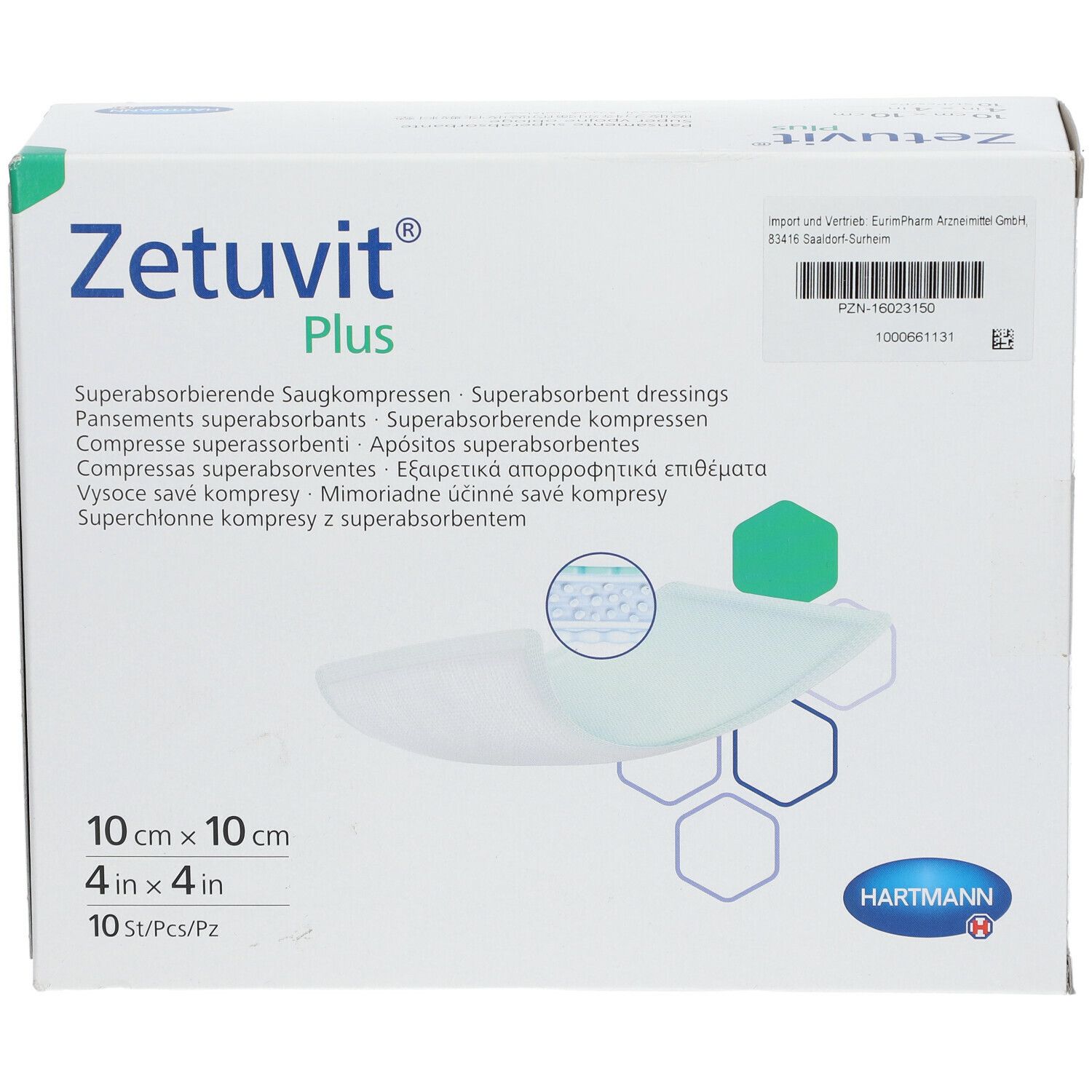Zetuvit ® Plus 10 cm x 10 cm steril