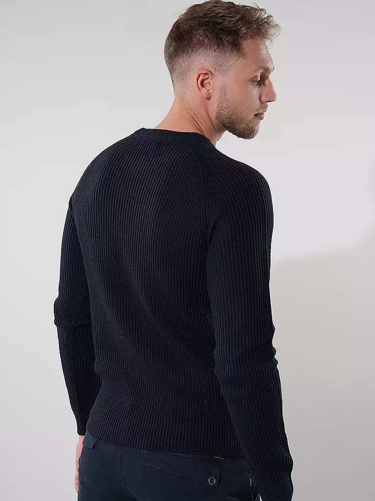 JACK & JONES Pullover JJPANNEL dunkelblau