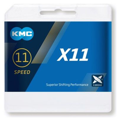 Chaine KMC X11.93 114 maillons 11V Argent/Noir