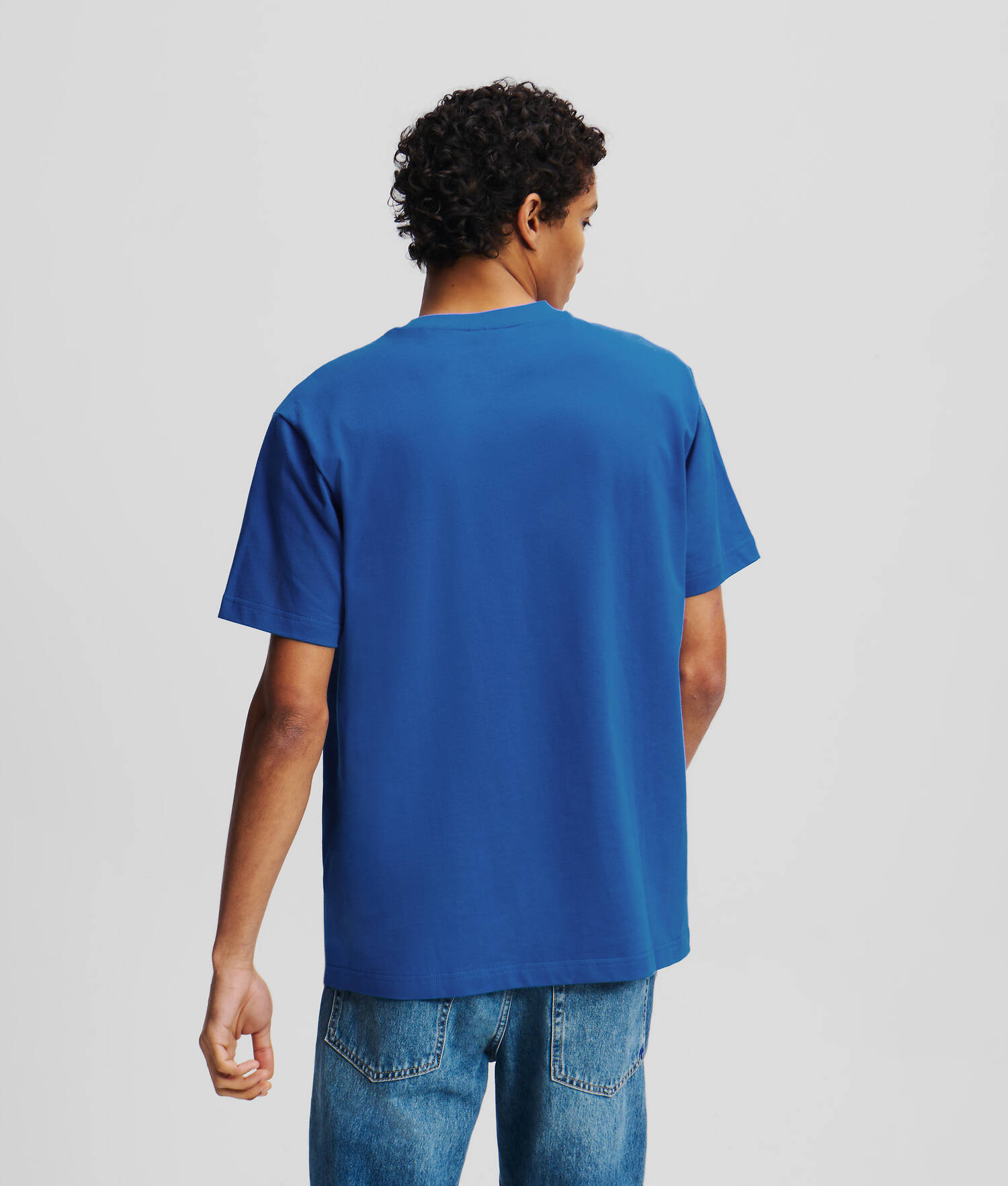 T-SHIRT AVEC LOGO ENCADRÉ - Bleu KLJ