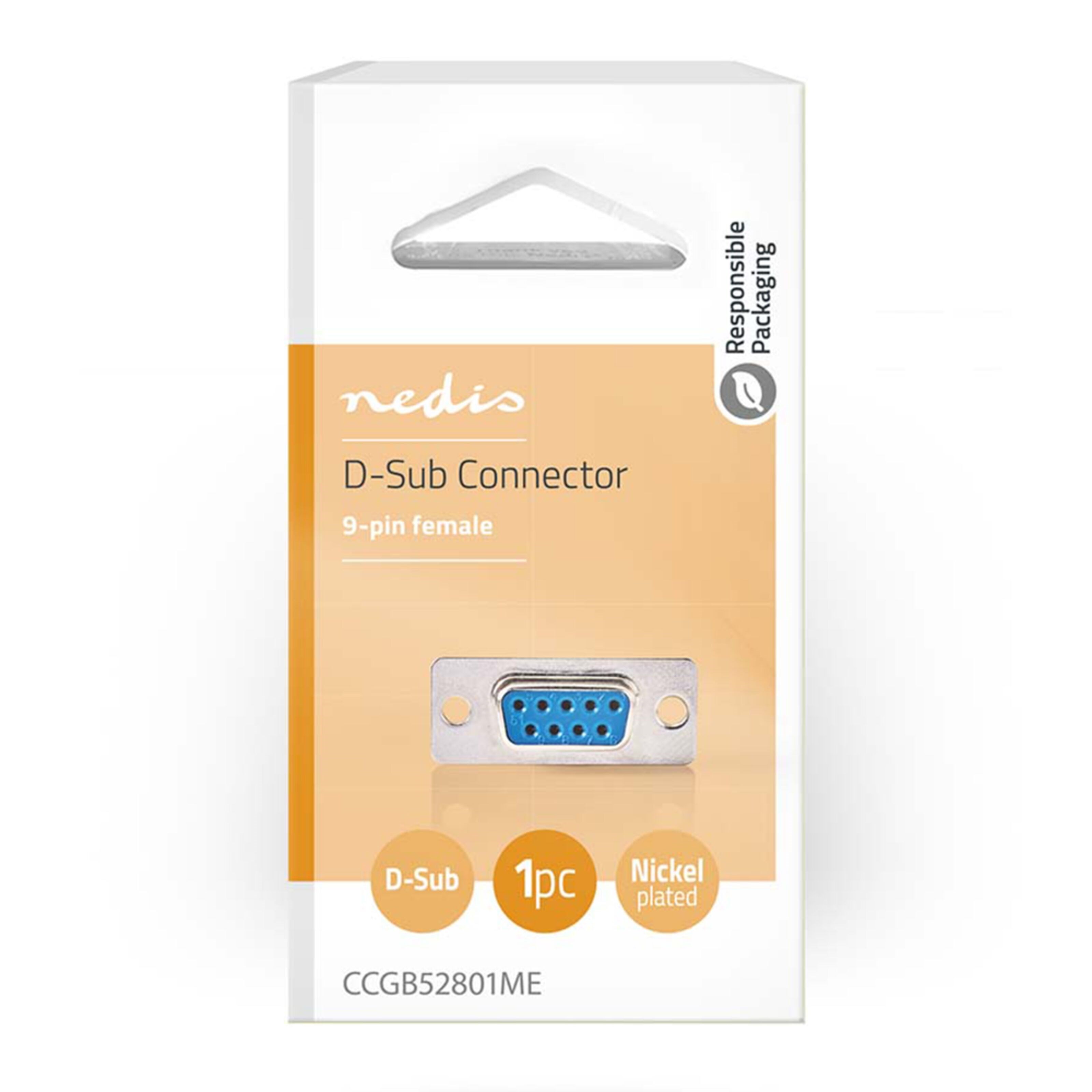 Nedis D-subkontakt DB9 Hunn