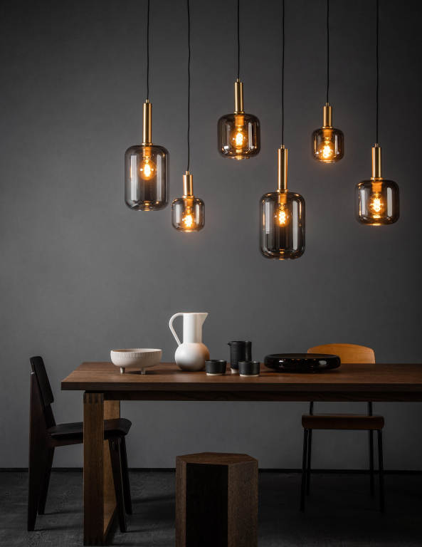 Lucide Joanet 6 cluster hanglamp lineair fumé