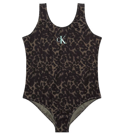 Calvin Klein Bådedragt - Leopard Olive Aop