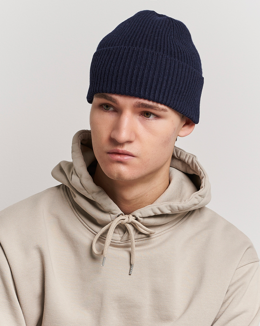 Colorful Standard Merino Wool Beanie Navy Blue