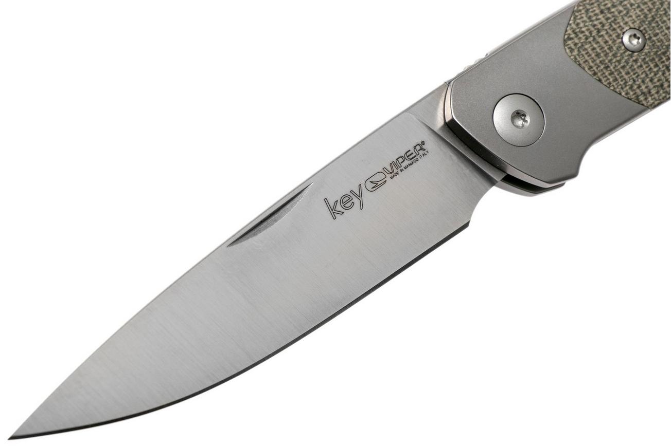 Viper Key V5978CV Bolster Green Canvas Micarta zakmes, Jesper Voxnaes design