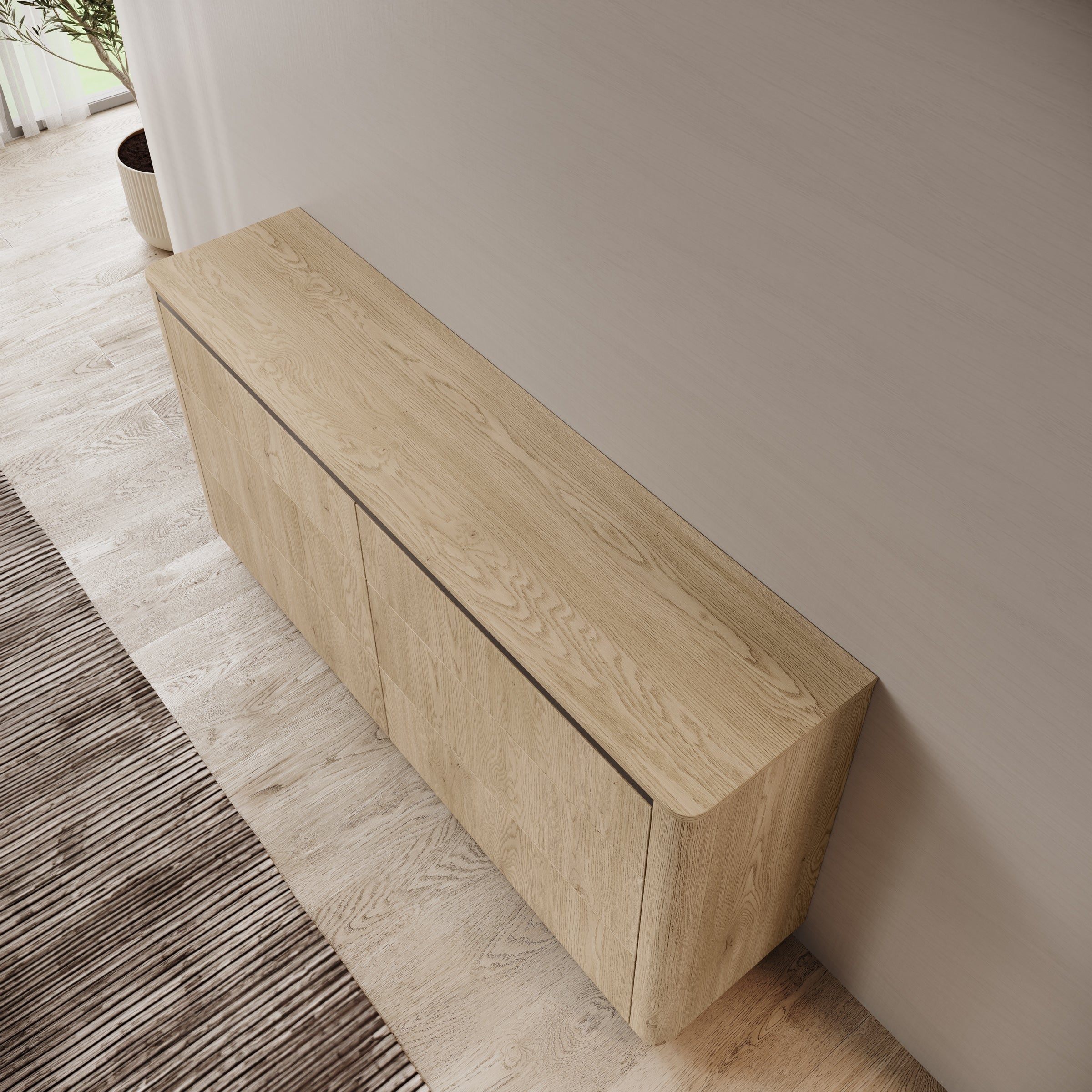 Taywan - Ladekast met 6 lades - Eiken - 163x38x83 cm