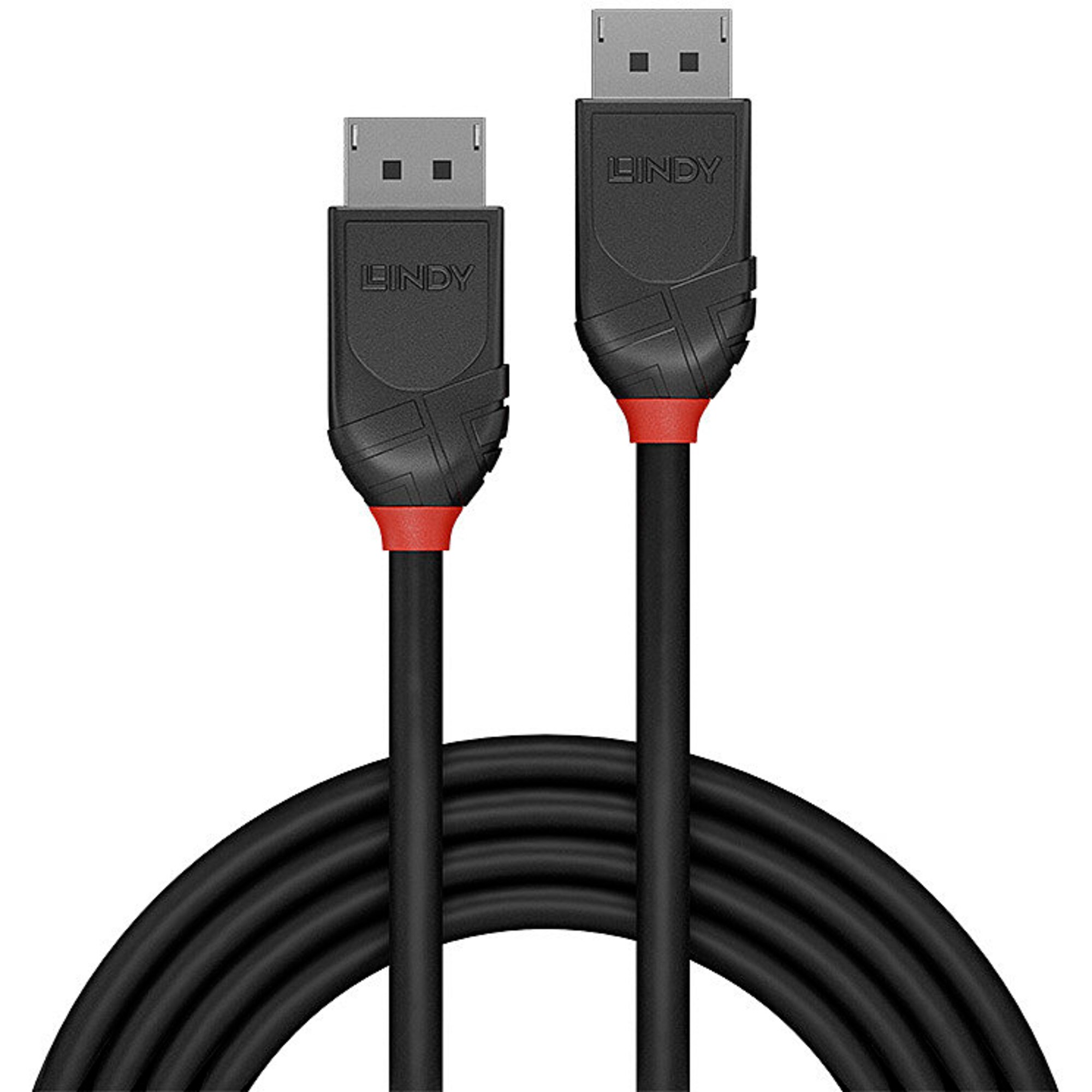 Lindy Kabel DisplayPort 1.2 Kabel Black Line, Stecker > Stecker