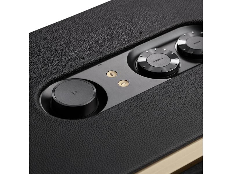 JBL Bluetooth Speaker Authentics 500 Schwarz HiFi-Smart-Home-Lautsprecher mit WLAN, Bluetooth und Sprachassistent im Retro-Design