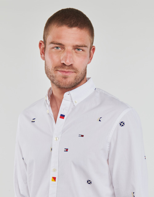 Tommy Jeans - TJM CLSC FLAG CRITTER SHIRT - Blanc