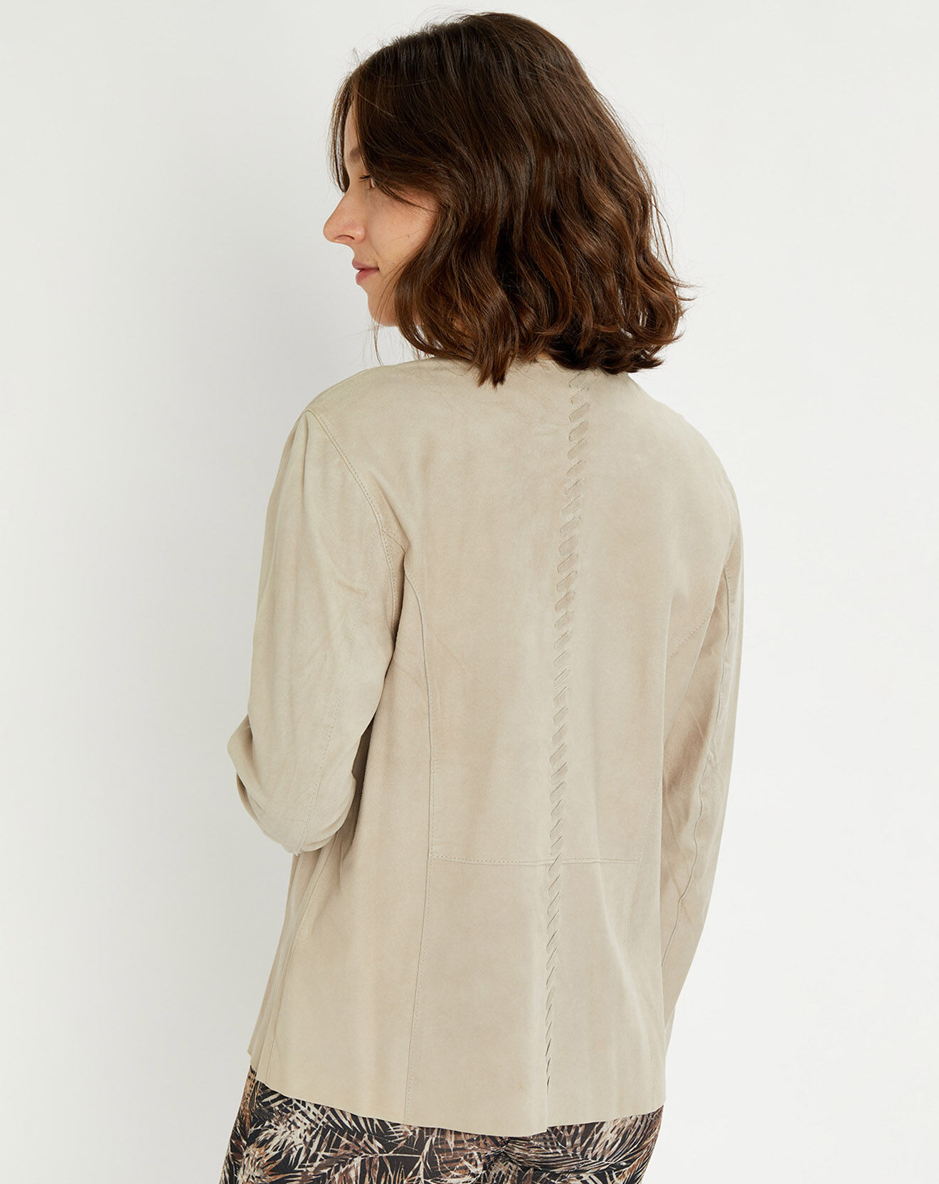 Lauren Vidal Veste en Cuir Birdy sable