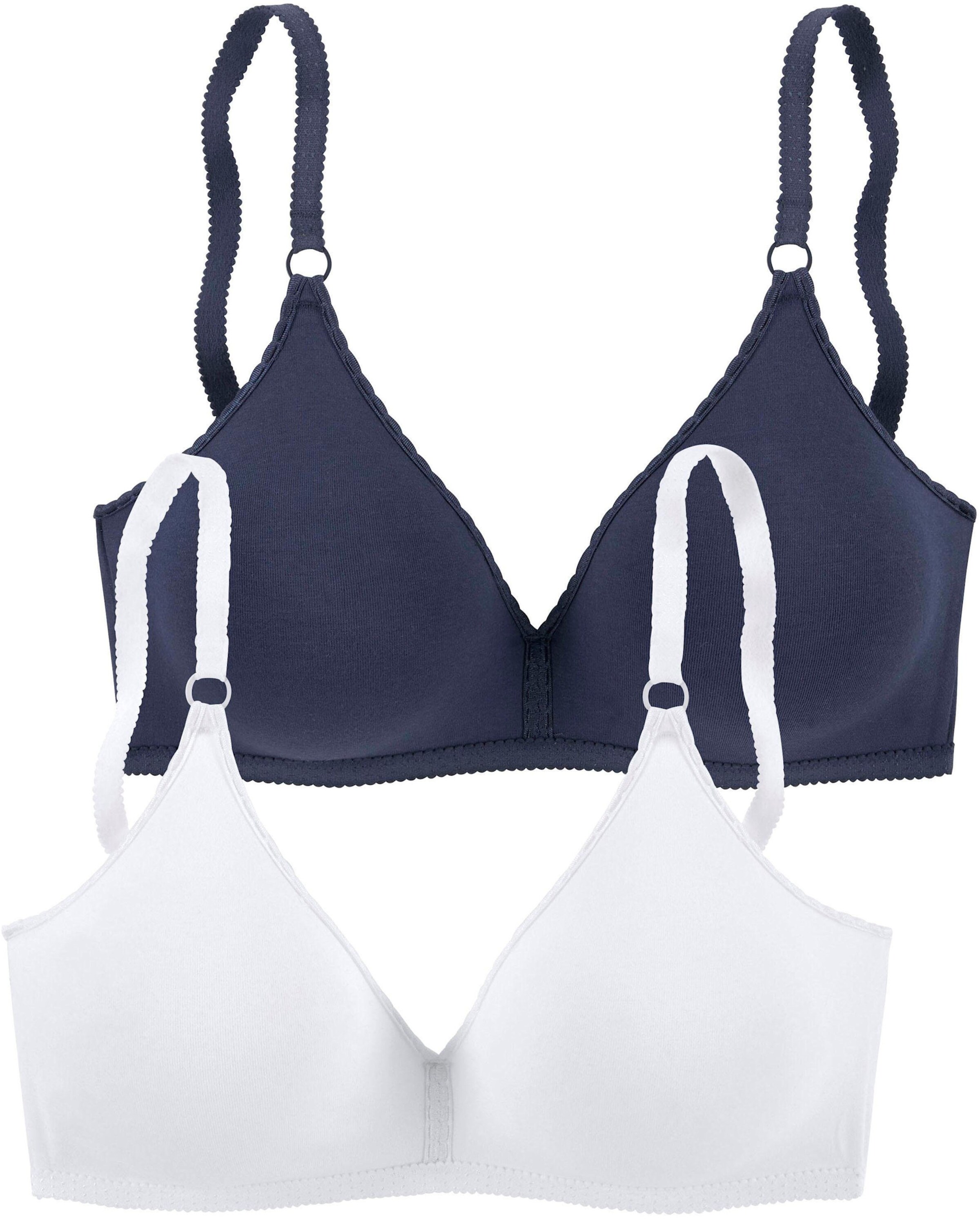 petite fleur Bralette-BH in marine+weiß